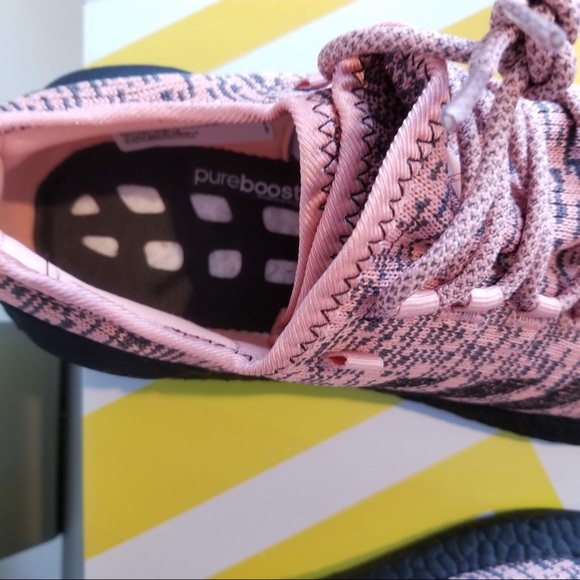Adidas PureBOOST Running Peach/Grey Size 11 - Picture 7 of 14
